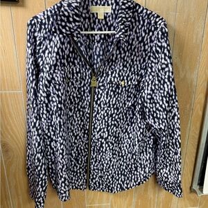 Michael Kors Black and White Patterned Blouse